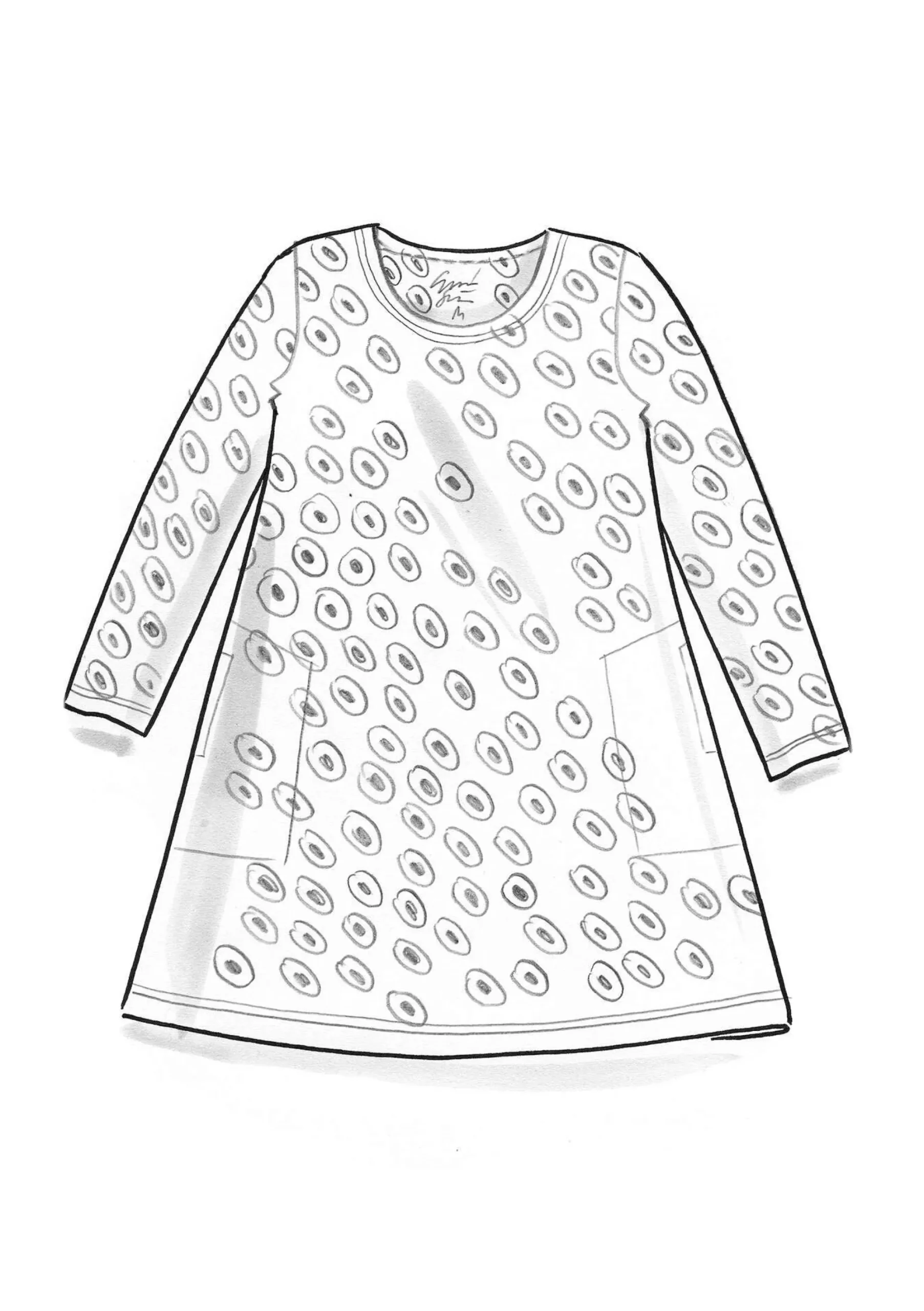 Hot Gudrun Sjödén Jerseytunika Billie Aus Bio-Baumwolle/Modal schwarz-gemustert
