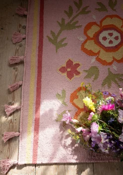 Outlet Gudrun Sjödén Kelim Petals Aus Bio-Baumwolle aschrosa