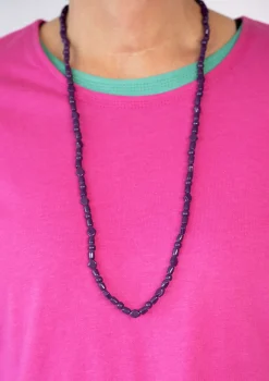 Outlet Gudrun Sjödén Kette Aus Recycling-Glas pflaume