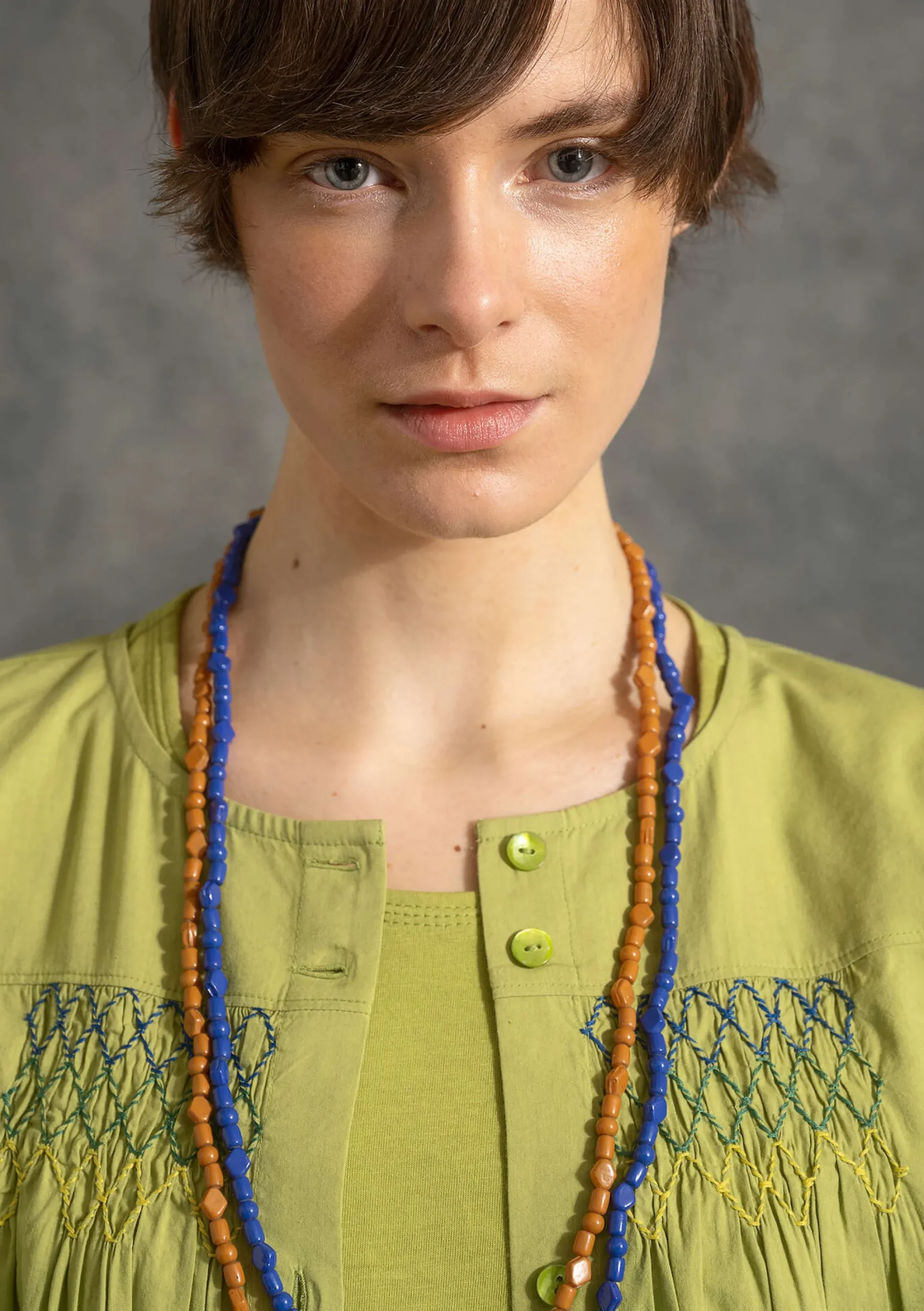 Clearance Gudrun Sjödén Kette Aus Recycling-Glas gebrannte siena