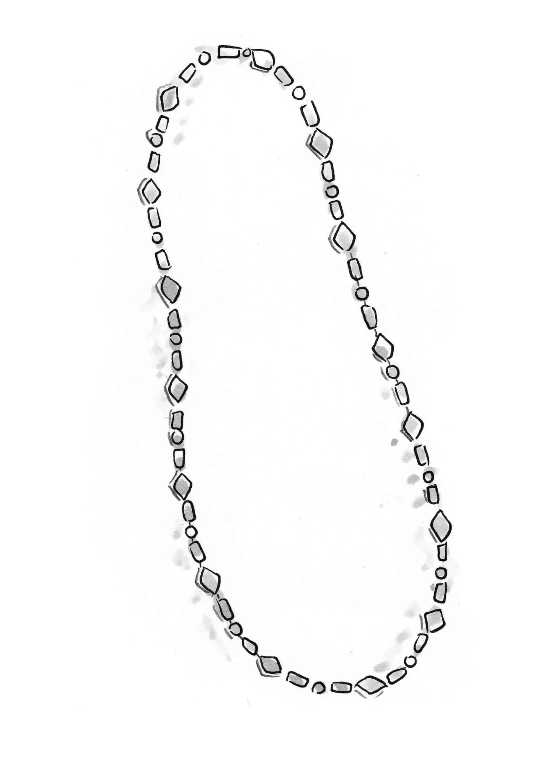 Clearance Gudrun Sjödén Kette Aus Recycling-Glas gebrannte siena