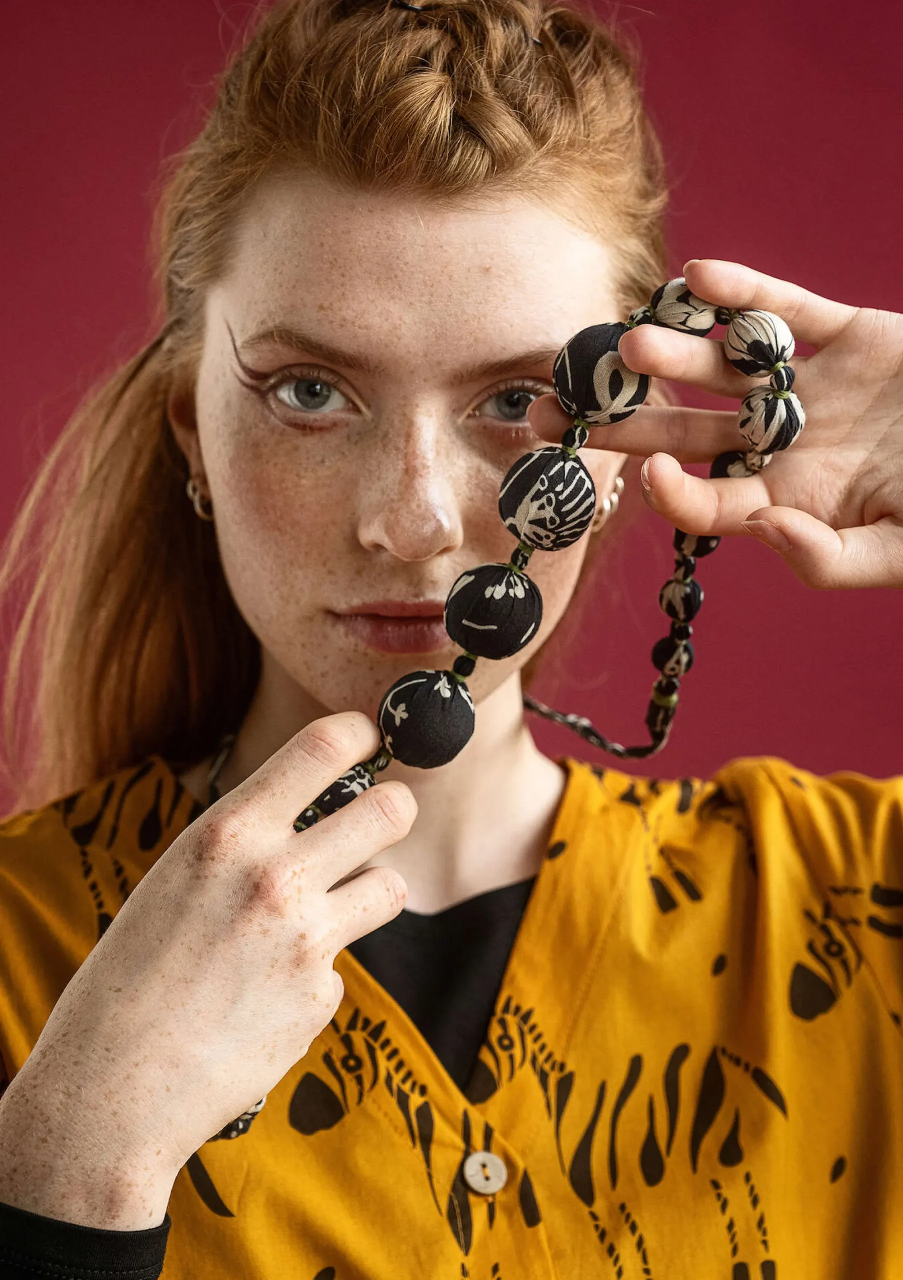 Online Gudrun Sjödén Kette Zuri Aus Bio-Baumwolle/Recyclingholz schwarz