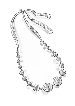 Online Gudrun Sjödén Kette Zuri Aus Bio-Baumwolle/Recyclingholz schwarz