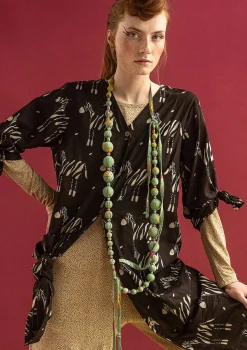 Clearance Gudrun Sjödén Kette Zuri Aus Bio-Baumwolle/Recyclingholz jade