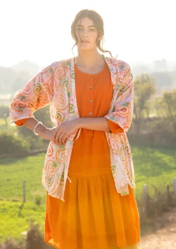 Best Gudrun Sjödén Kimono Cumulus Aus Baumwollgewebe hellsand