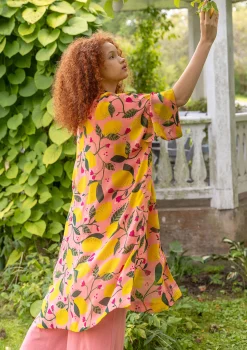Gudrun Sjödén Kimono Limone Aus Viskosegewebe kirschblüte