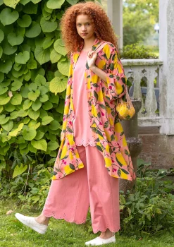Gudrun Sjödén Kimono Limone Aus Viskosegewebe kirschblüte