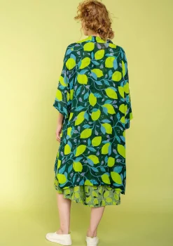 Sale Gudrun Sjödén Kimono Limone Aus Viskosegewebe flaschengrün