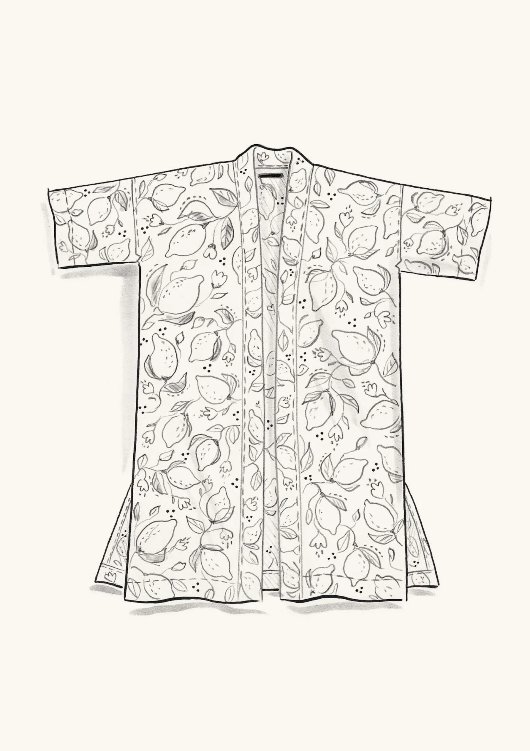Sale Gudrun Sjödén Kimono Limone Aus Viskosegewebe flaschengrün