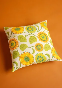 Clearance Gudrun Sjödén Kissenhülle Sunflower Aus Bio-Baumwolle/Leinen hellsand