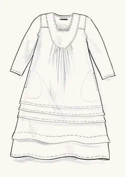 New Gudrun Sjödén Kleid Aus Leinengewebe lupine