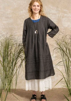 New Gudrun Sjödén Kleid Aus Leinengewebe schwarz