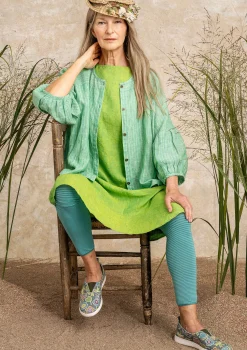 Sale Gudrun Sjödén Kleid Aus Leinengewebe erbsengrün