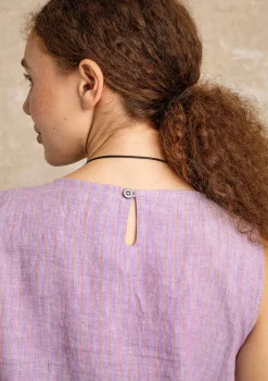 Online Gudrun Sjödén Kleid Aus Leinengewebe puderlila-gestreift