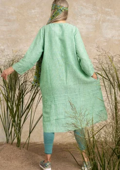 Online Gudrun Sjödén Kleid Aus Leinengewebe lotusgrün-gestreift