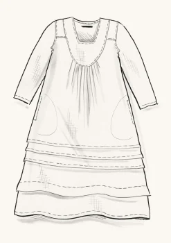 Online Gudrun Sjödén Kleid Aus Leinengewebe lotusgrün-gestreift