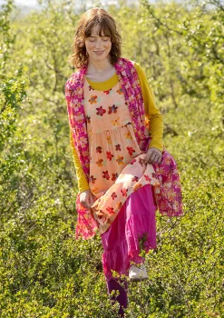 Clearance Gudrun Sjödén Kleid Brush Aus Bio-Baumwollgewebe lilie