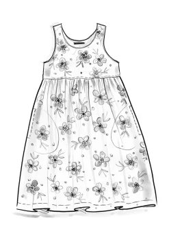 Clearance Gudrun Sjödén Kleid Brush Aus Bio-Baumwollgewebe lilie