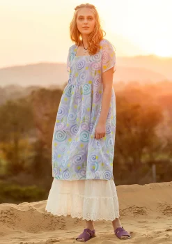 Hot Gudrun Sjödén Kleid Cumulus Aus Baumwollgewebe vergissmeinnicht