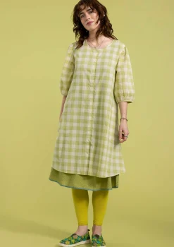 New Gudrun Sjödén Kleid Ellinor Aus Bio-Baumwollgewebe waldgrün