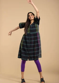 Clearance Gudrun Sjödén Kleid Fields Aus Baumwollgewebe schwarz