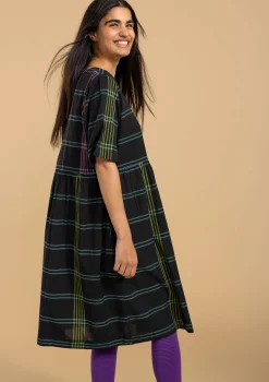 Clearance Gudrun Sjödén Kleid Fields Aus Baumwollgewebe schwarz