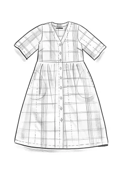 Clearance Gudrun Sjödén Kleid Fields Aus Baumwollgewebe schwarz