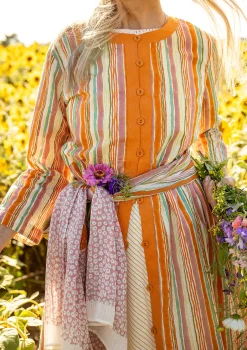 Sale Gudrun Sjödén Kleid Furilden Aus Bio-Baumwollgewebe masala