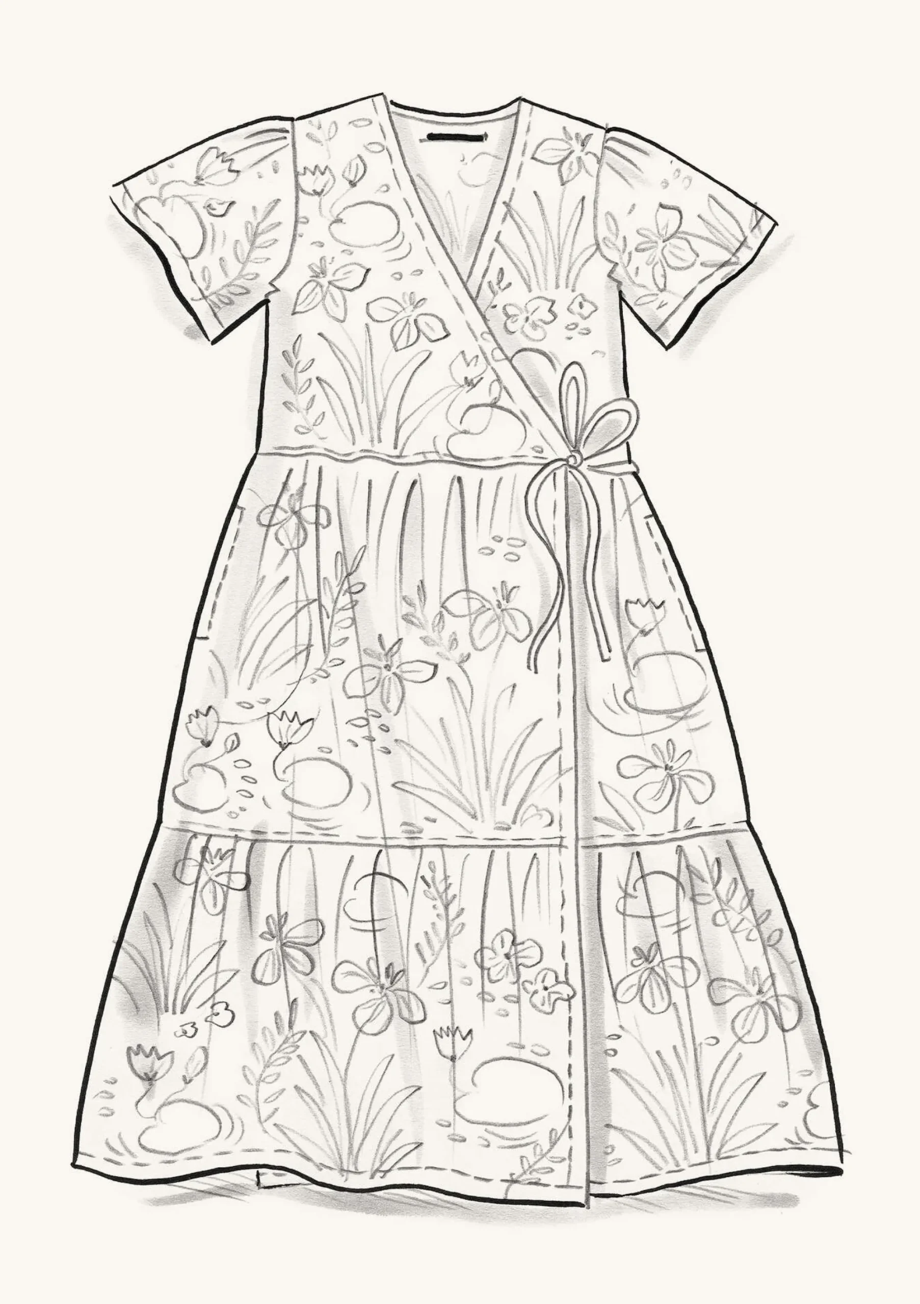 Discount Gudrun Sjödén Kleid Iris Aus Bio-Baumwollgewebe dunkelamethyst