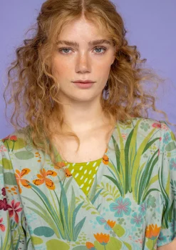 Best Gudrun Sjödén Kleid Iris Aus Bio-Baumwollgewebe minze