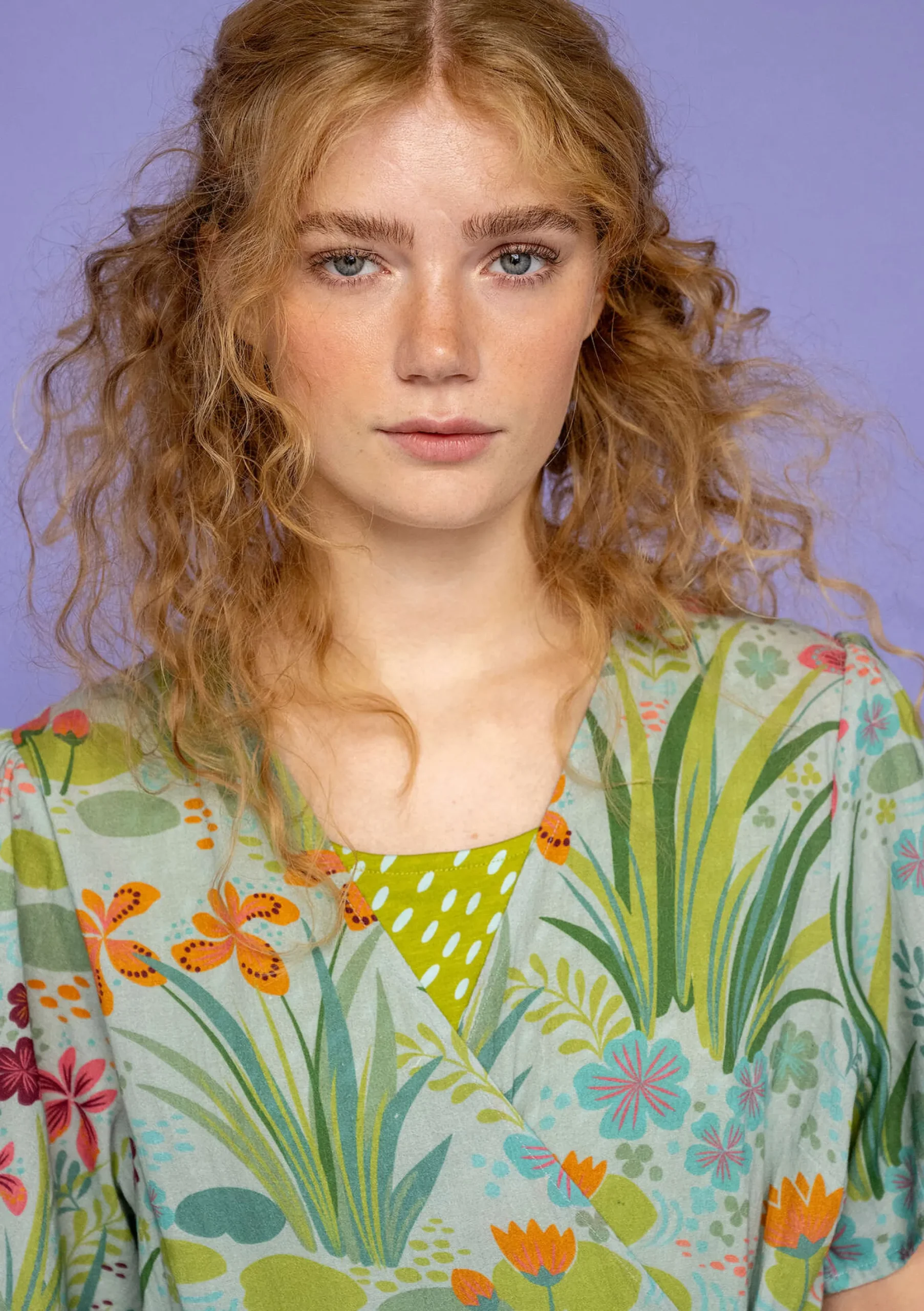 Best Gudrun Sjödén Kleid Iris Aus Bio-Baumwollgewebe minze