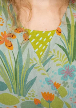Best Gudrun Sjödén Kleid Iris Aus Bio-Baumwollgewebe minze