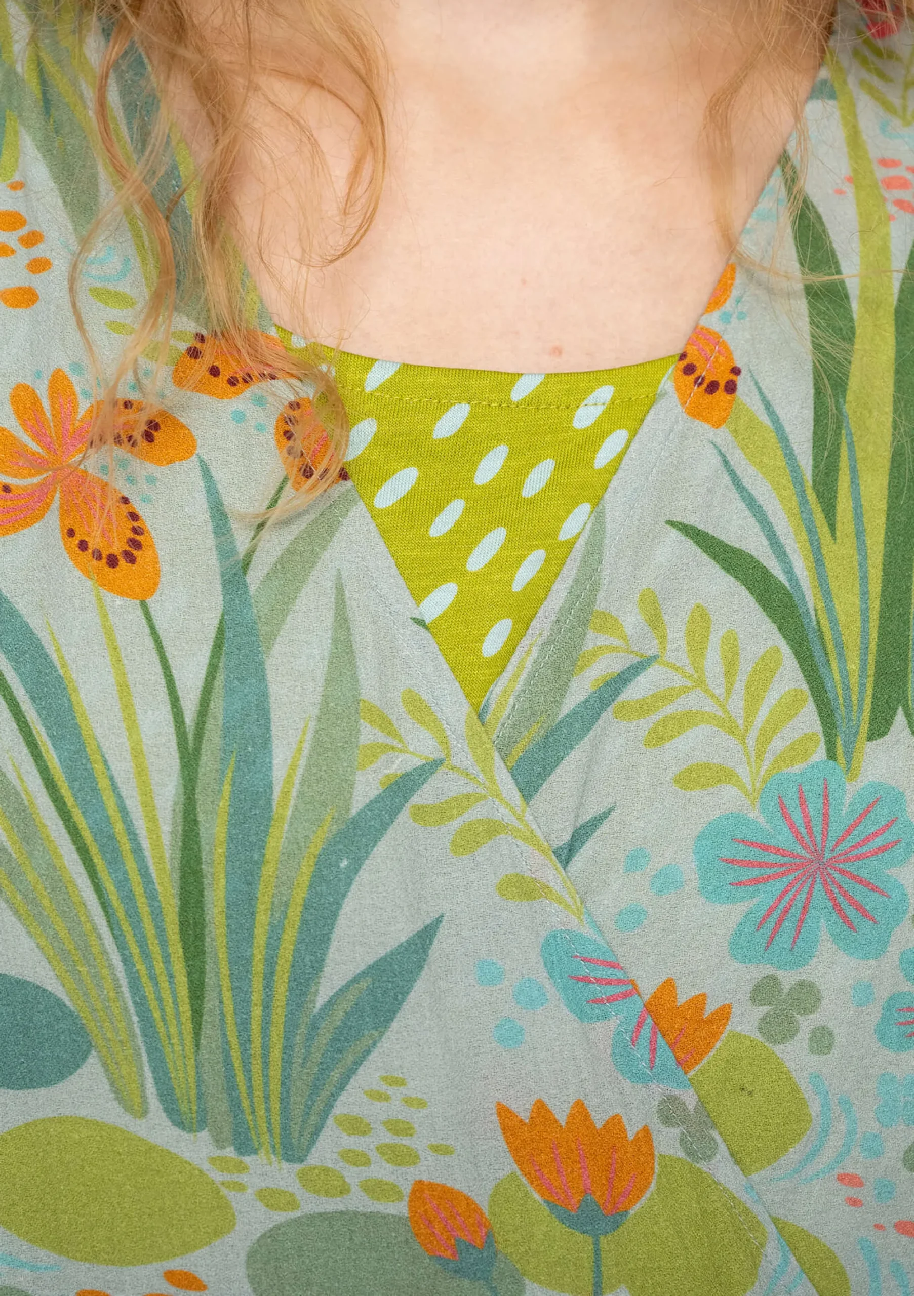 Best Gudrun Sjödén Kleid Iris Aus Bio-Baumwollgewebe minze