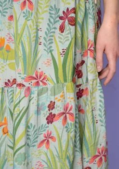 Best Gudrun Sjödén Kleid Iris Aus Bio-Baumwollgewebe minze