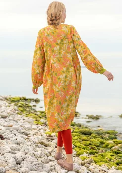 Discount Gudrun Sjödén Kleid Kaprifol Aus Bio-Baumwolle ananas