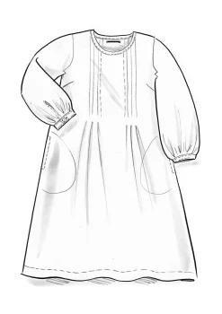 Sale Gudrun Sjödén Kleid Lillian Aus Leinengewebe schwarz