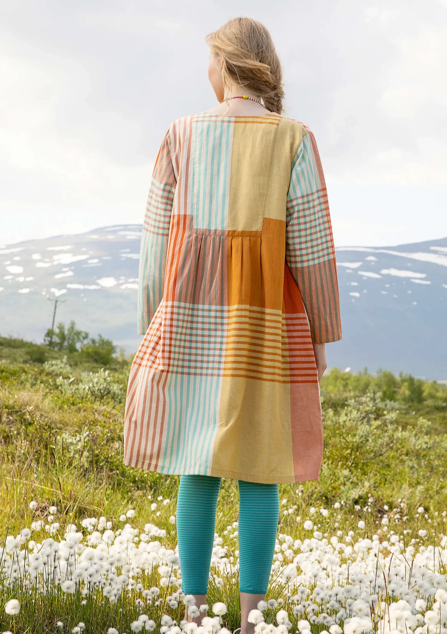 Gudrun Sjödén Kleid Madras Aus Bio-Baumwollgewebe masala