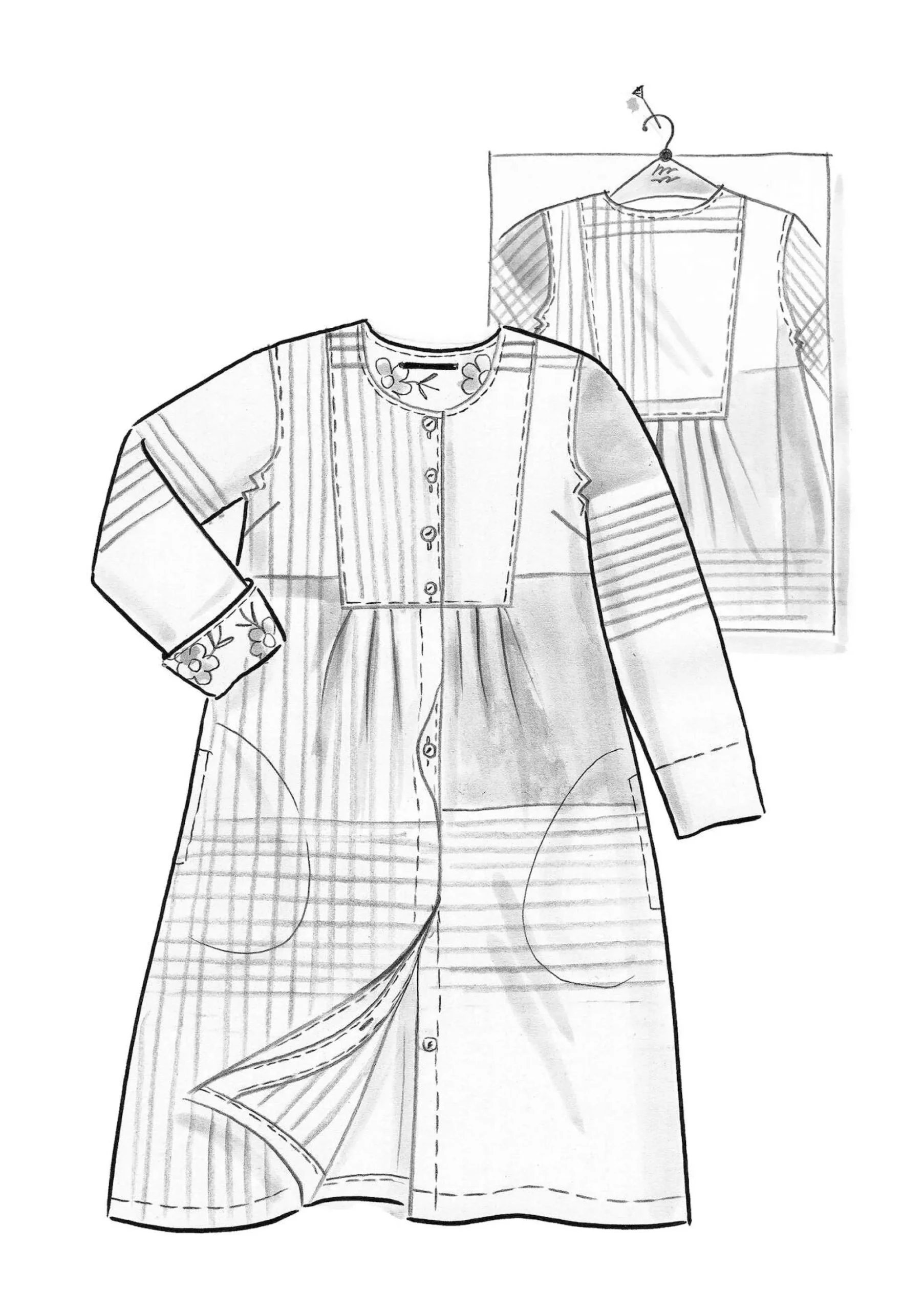 Online Gudrun Sjödén Kleid Madras Aus Bio-Baumwollgewebe schwarz