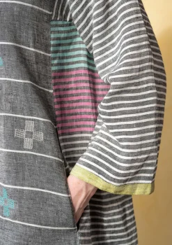 Best Gudrun Sjödén Kleid Mandvi Aus Leinen grau