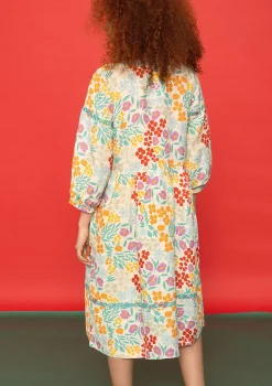 Best Gudrun Sjödén Kleid Margit Aus Leinen/Modal-Gewebe vanille-bedruckt