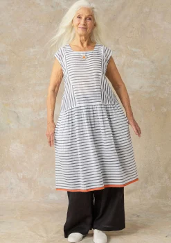 Clearance Gudrun Sjödén Kleid Nord Aus Bio-Baumwollgewebe halbgebleicht