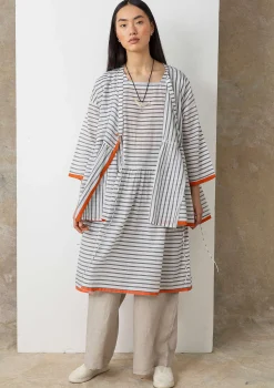 Clearance Gudrun Sjödén Kleid Nord Aus Bio-Baumwollgewebe halbgebleicht