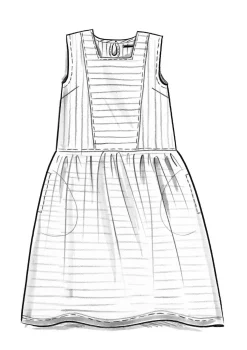 Clearance Gudrun Sjödén Kleid Nord Aus Bio-Baumwollgewebe halbgebleicht