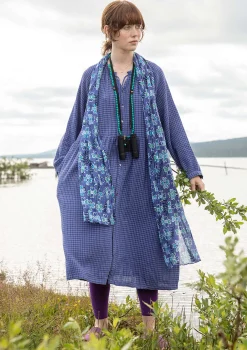 Sale Gudrun Sjödén Kleid Ottilia Aus Bio-Baumwollgewebe blauglöckchen