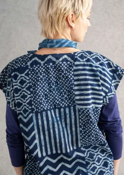 Best Gudrun Sjödén Kleid Ritu Aus Bio-Baumwollgewebe indigo