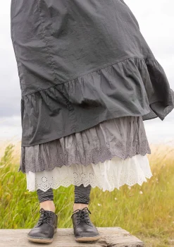 Sale Gudrun Sjödén Kleid Sahara Aus Bio-Baumwollgewebe dunkelaschgrau