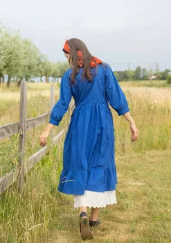 New Gudrun Sjödén Kleid Sahara Aus Bio-Baumwollgewebe porzellanblau