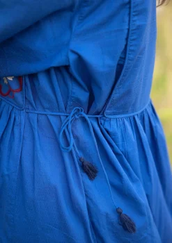 New Gudrun Sjödén Kleid Sahara Aus Bio-Baumwollgewebe porzellanblau