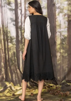 Clearance Gudrun Sjödén Kleid Tuva Aus Bio-Baumwolle schwarz