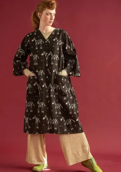 Online Gudrun Sjödén Kleid Zebra Aus Bio-Baumwolle naturschwarz